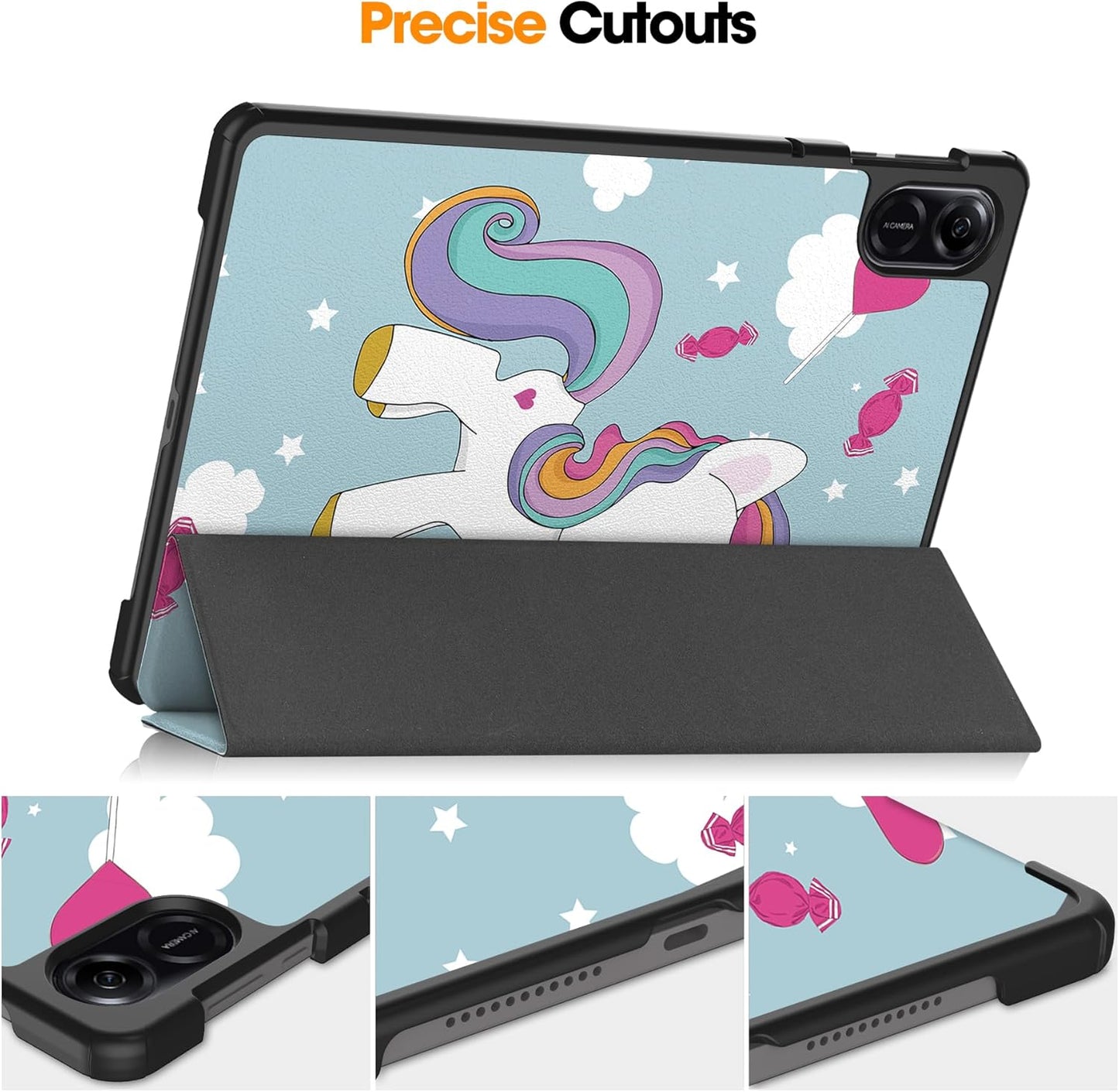 Θήκη για Honor Pad X8a, Techsuit, FoldPro Unicorn, Πολύχρωμη