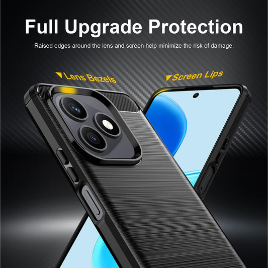 Θήκη για Honor X8d, Techsuit, Carbon, Μαύρο
