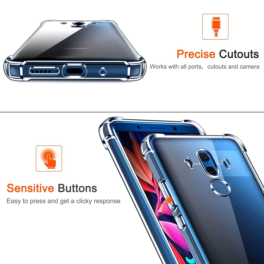Θήκη για Huawei Mate 10 Pro, Techsuit, Ανθεκτική σε Κρούσεις Διαφανής, Διάφανη