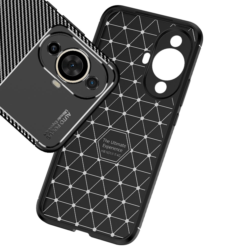 Θήκη για Huawei nova 12s / nova 11, Techsuit, CarbonFiber, Μαύρο