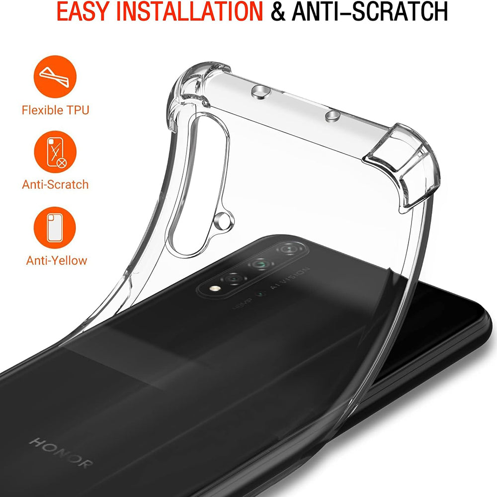 Θήκη για Huawei nova 5T / Honor 20, Techsuit, Ανθεκτική σε Κρούσεις Διαφανής, Διάφανη