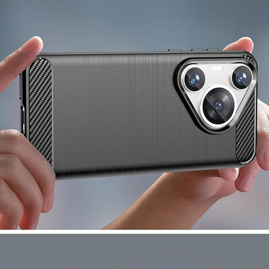 Θήκη για Huawei Pura 70 Pro, Techsuit, Carbon, Μαύρο