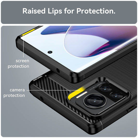 Θήκη για Motorola Edge 30 Ultra, Techsuit, Carbon, Μαύρο