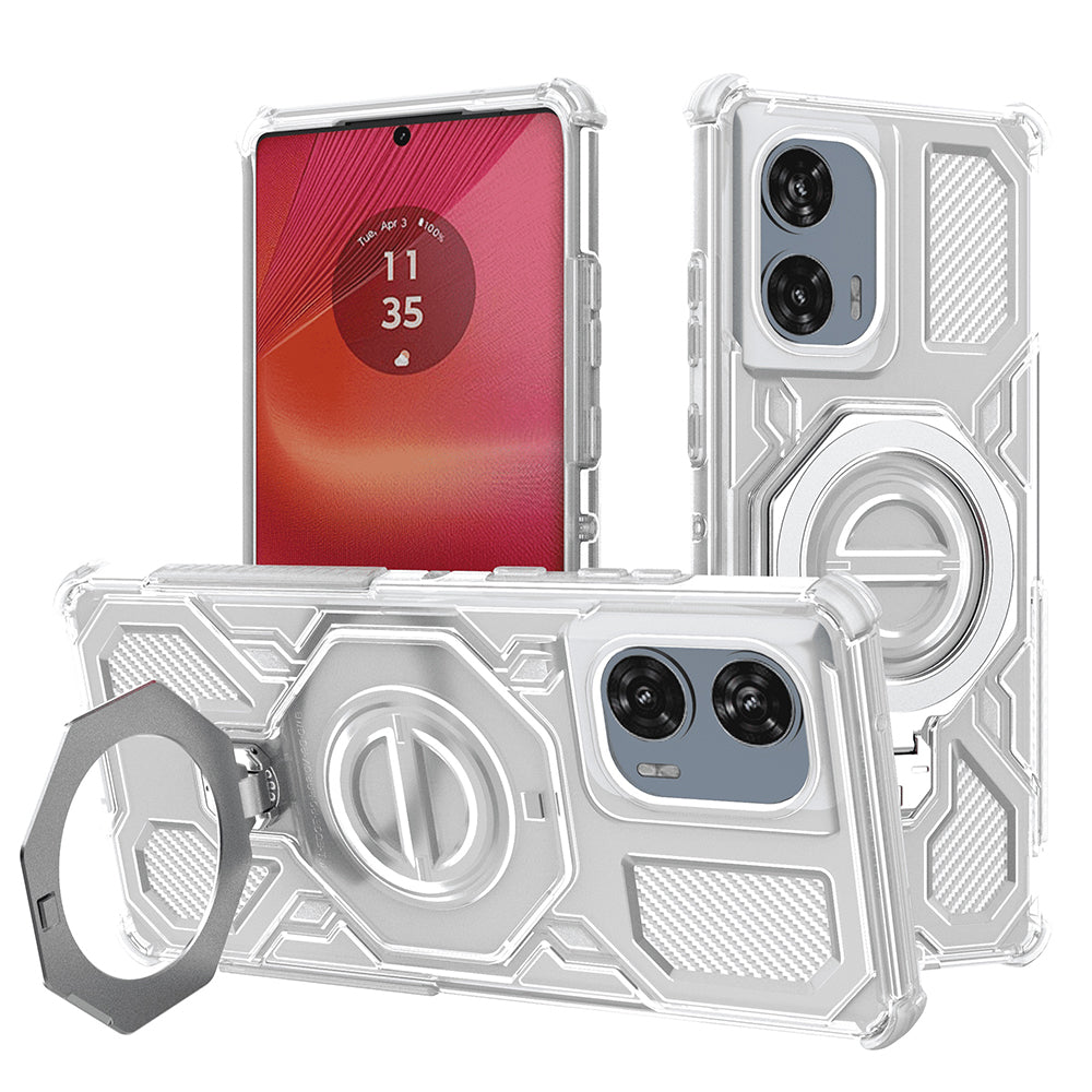 Θήκη για Motorola Edge 50 Fusion, Techsuit, Carbon Shield Pro, Λευκό
