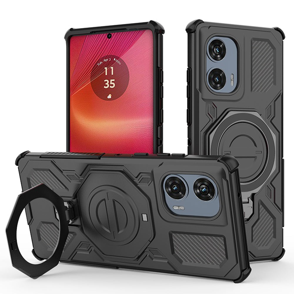 Θήκη για Motorola Edge 50 Fusion, Techsuit, Carbon Shield Pro, Μαύρο