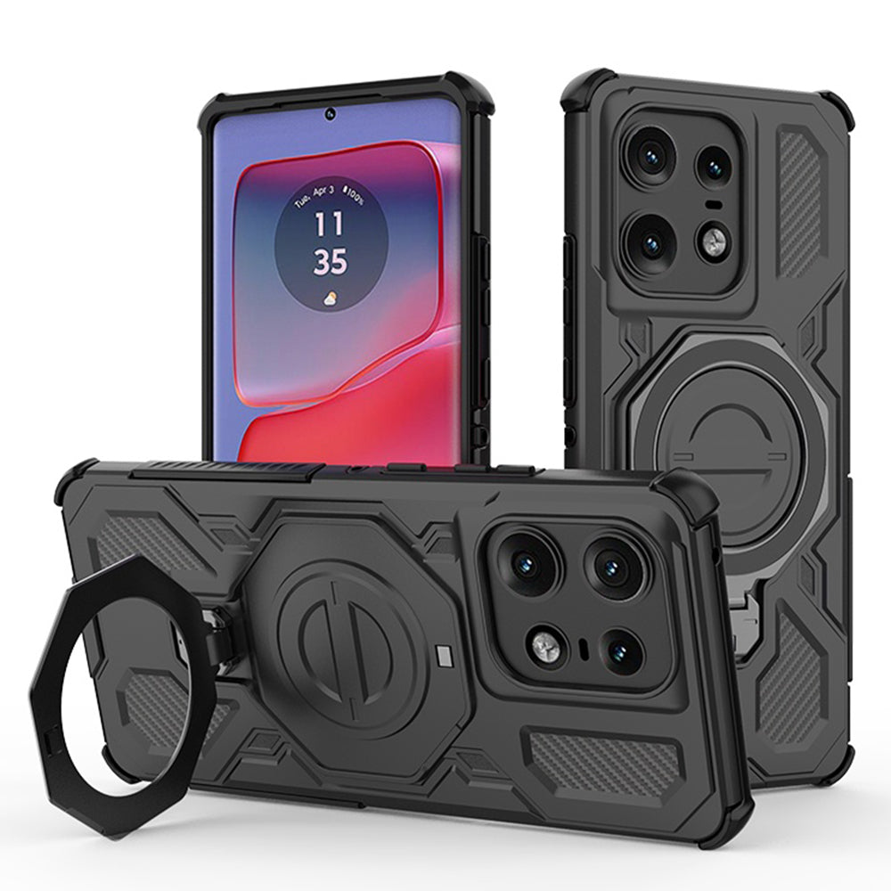 Θήκη για Motorola Edge 50 Pro, Techsuit, Carbon Shield Pro, Μαύρο