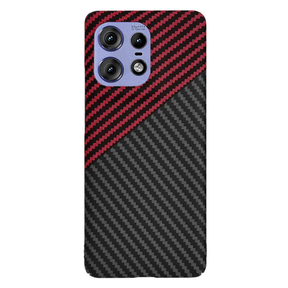 Θήκη για Motorola Edge 50 Pro, Techsuit, Carbonite FiberShell, Μαύρο Κόκκινο