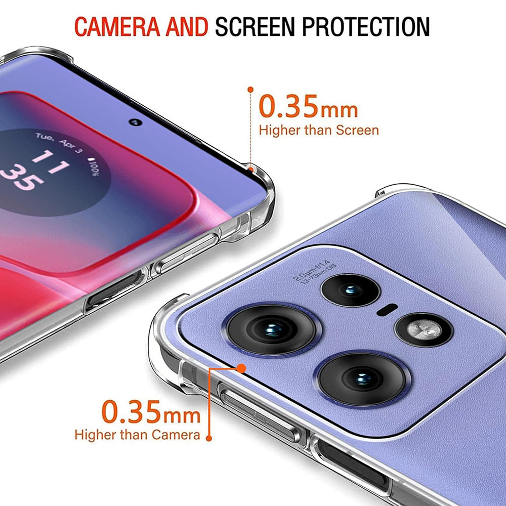 Θήκη για Motorola Edge 50 Pro, Techsuit, Ανθεκτική σε Κρούσεις Διαφανής, Διάφανη