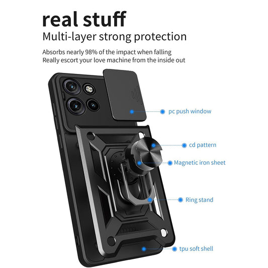 Θήκη για Motorola Edge 50, Techsuit, CamShield, Μαύρη