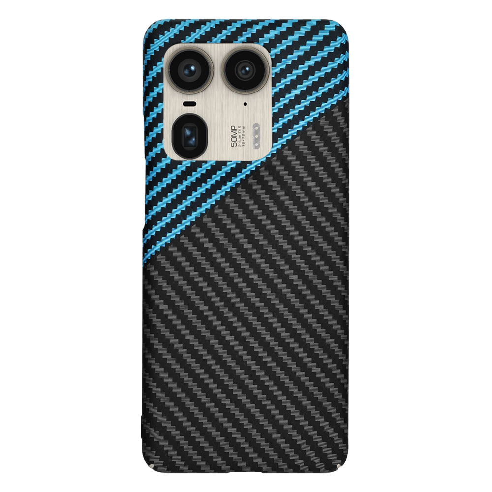 Θήκη για Motorola Edge 50 Ultra, Techsuit, Carbonite FiberShell, Μαύρο Μπλε