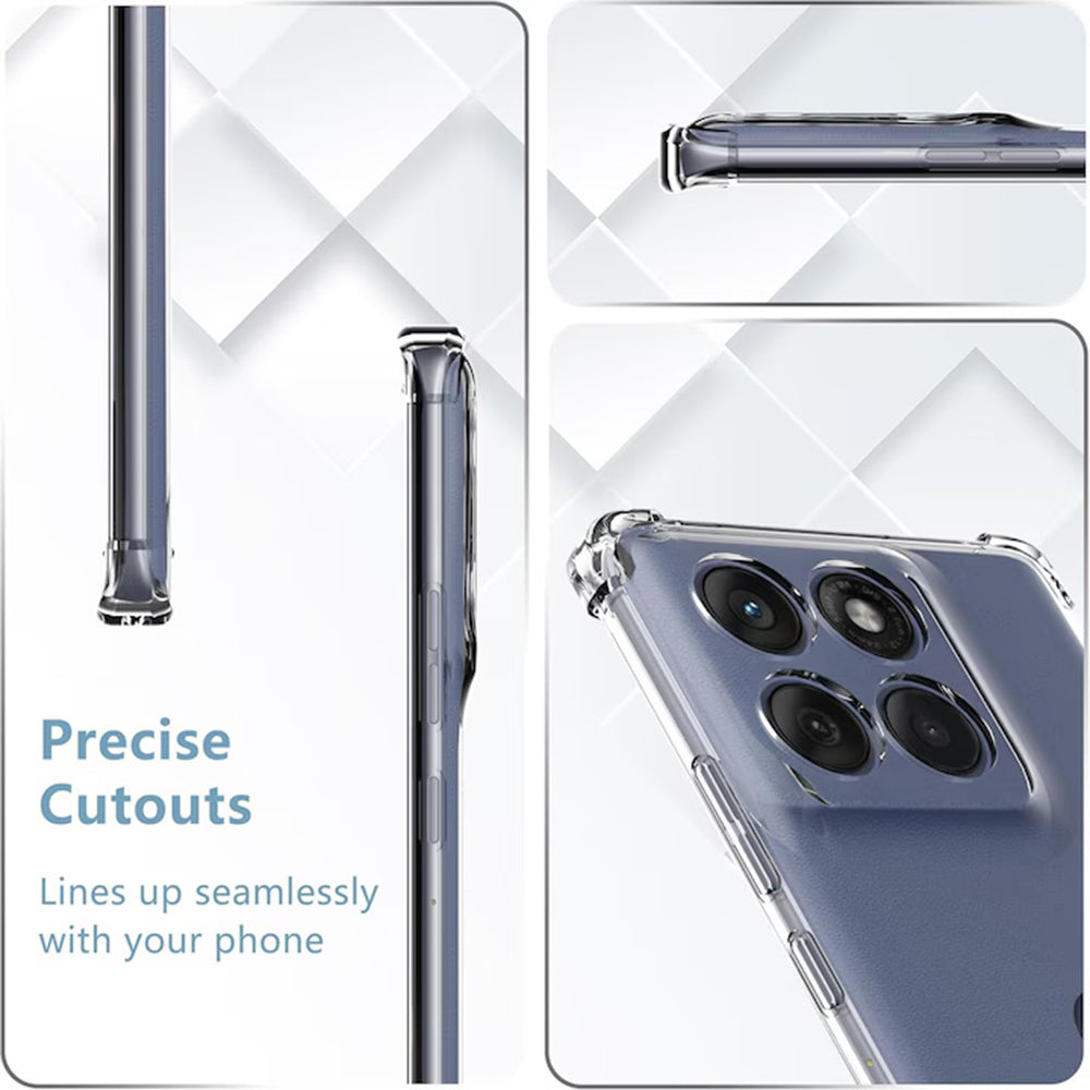 Θήκη για Motorola Edge 60 Pro, Techsuit, Ανθεκτική σε Κρούσεις Διαφανής, Διάφανη