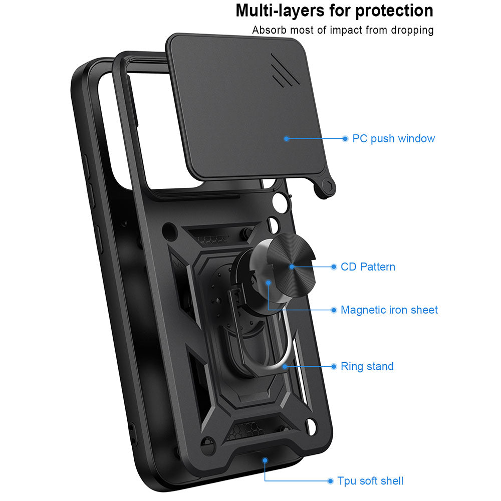 Case for Motorola Edge 70 Pro, Techsuit, CamShield, Black