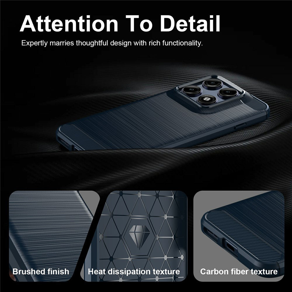 Θήκη για Motorola Edge 70 Pro, Techsuit, Carbon, Μπλε
