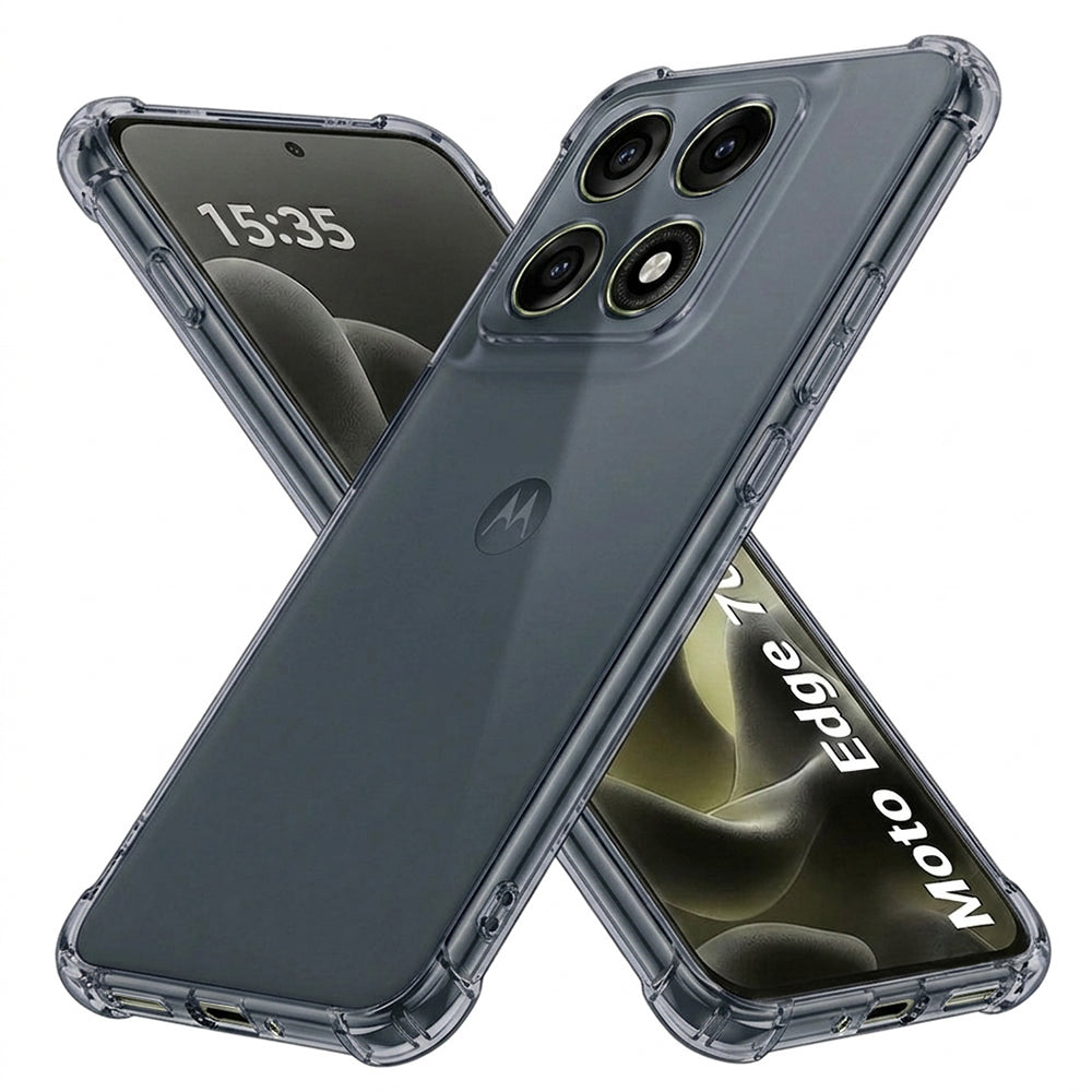 Case for Motorola Edge 70 Pro, Techsuit, Shockproof Clear, Smoke