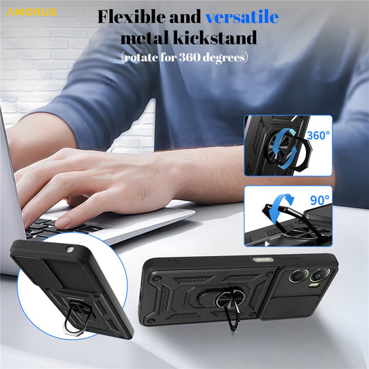 Θήκη για Motorola Moto G06, Techsuit, CamShield, Μπλε