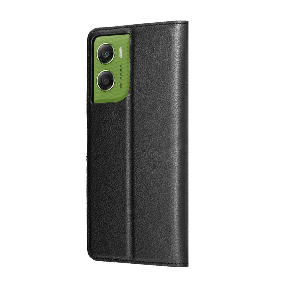 Case for Motorola Moto G06, Techsuit, Leather Folio, Black