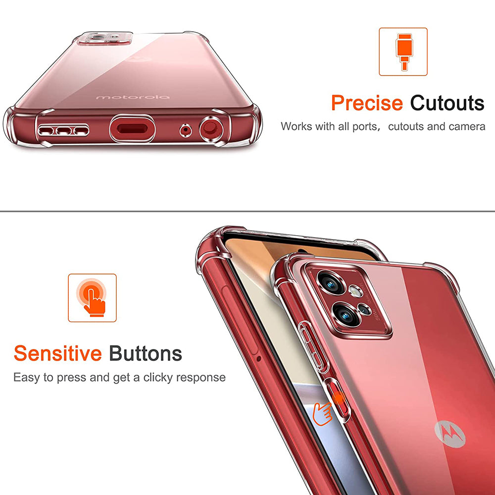 Θήκη για Motorola Moto G32, Techsuit, Ανθεκτική σε Κρούσεις Διαφανής, Διάφανη