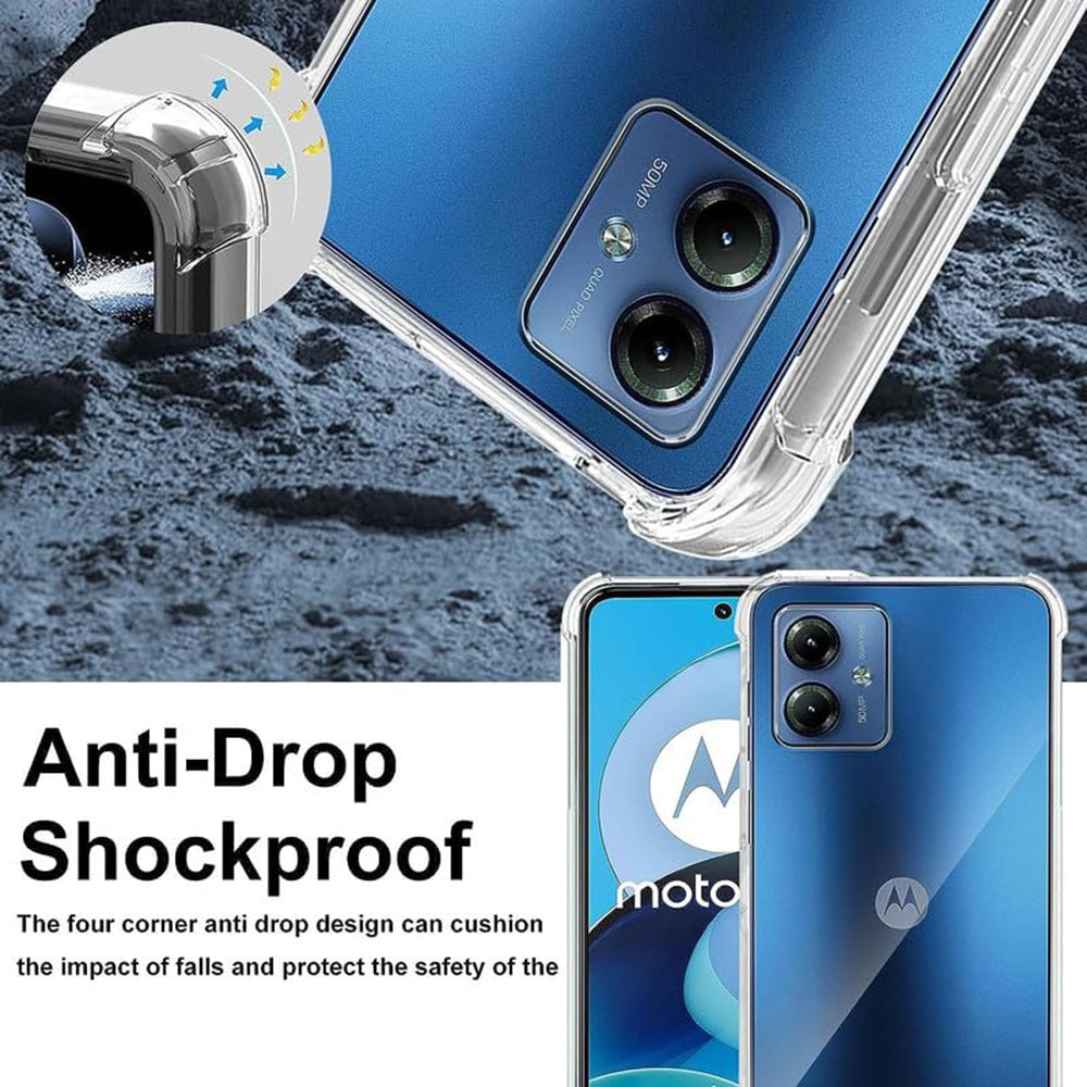 Θήκη για Motorola Moto G54, Techsuit, Ανθεκτική σε Κρούσεις Διαφανής, Διάφανη