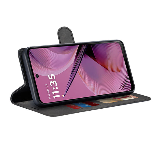 Θήκη για Motorola Moto G55, Techsuit, Diary Book, Μαύρο