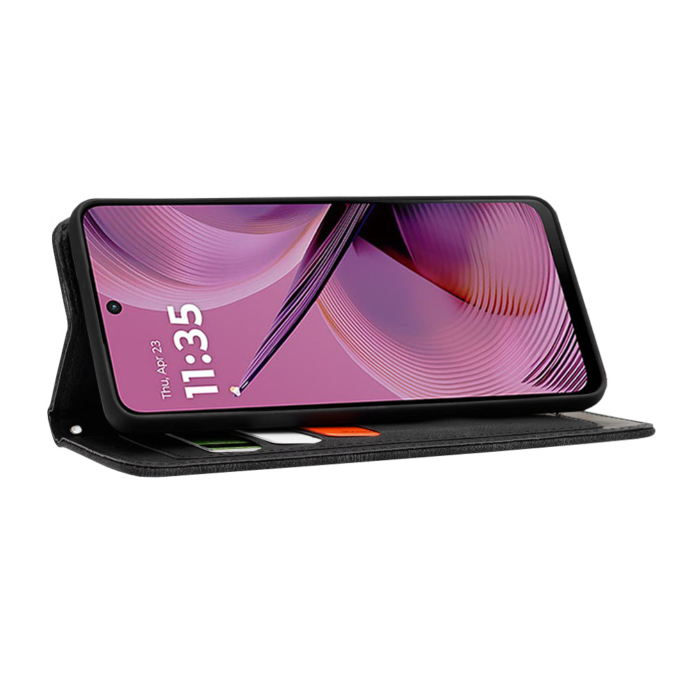 Θήκη για Motorola Moto G55, Techsuit, FlipCraft, Μαύρο