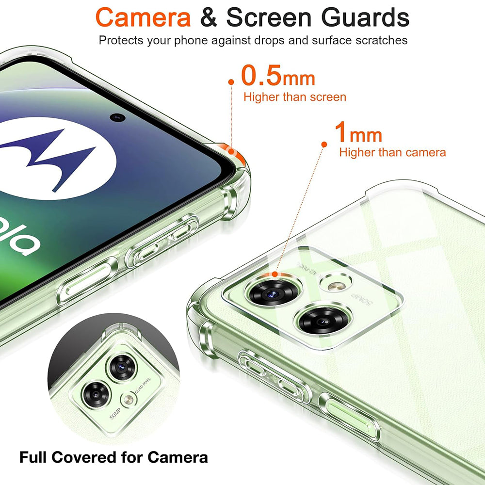 Θήκη για Motorola Moto G55, Techsuit, Ανθεκτική σε Κρούσεις Διαφανής, Διαφανής