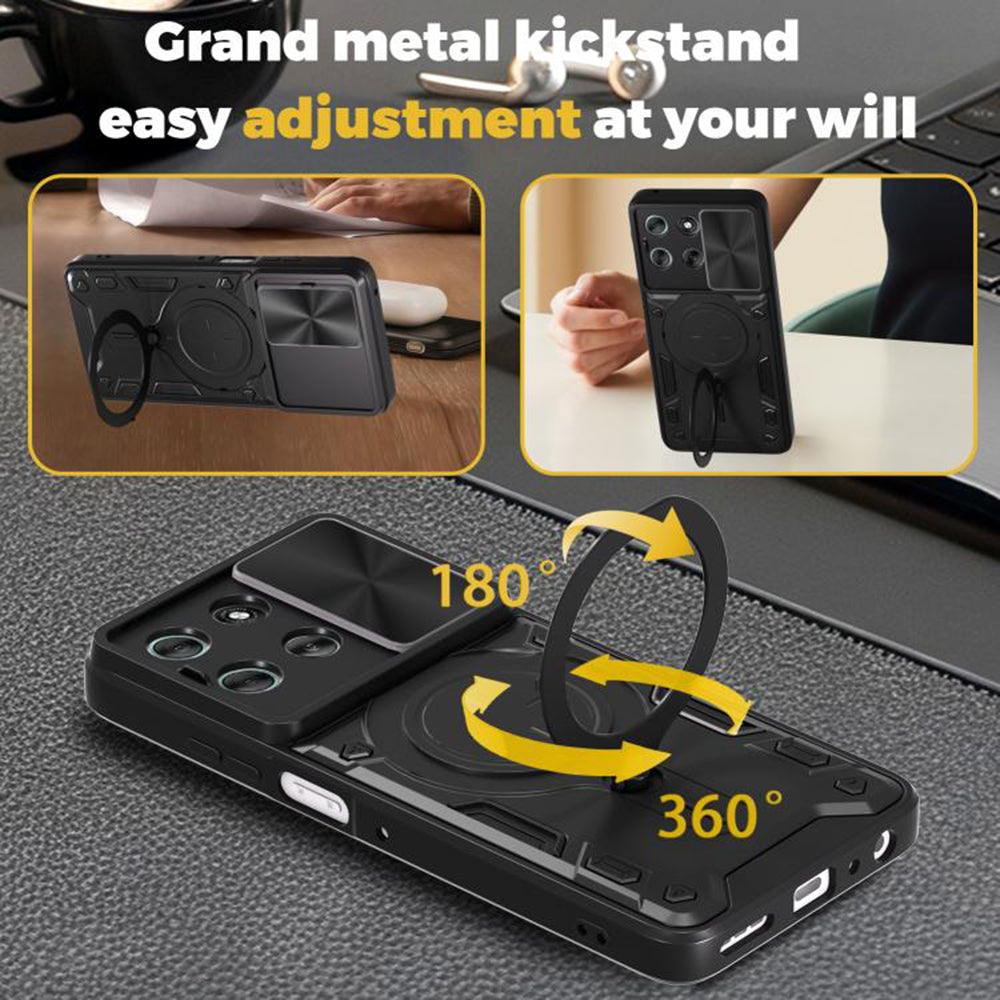 Θήκη για Motorola Moto G56, Techsuit, CamGuard Pro, Μαύρο