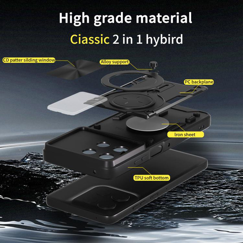 Θήκη για Motorola Moto G56, Techsuit, CamGuard Pro, Μαύρο