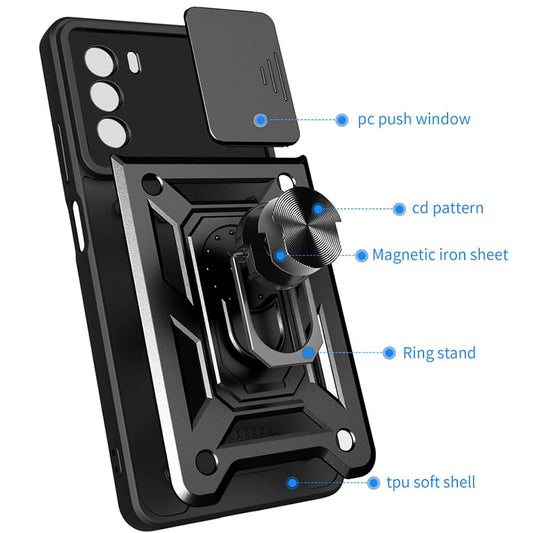 Θήκη για Motorola Moto G62 5G, Techsuit, CamShield, Μαύρη