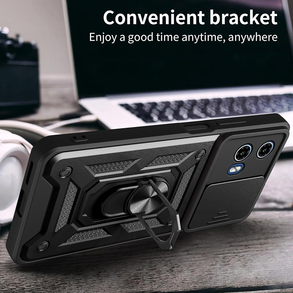 Θήκη για Motorola Moto G67 Power / G57 Power, Techsuit, CamShield, Μαύρη