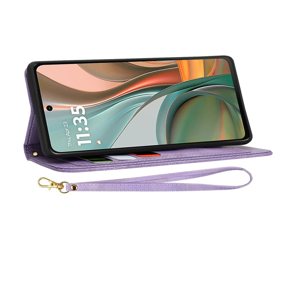 Θήκη για Motorola Moto G75, Techsuit, FlipCraft, Μωβ
