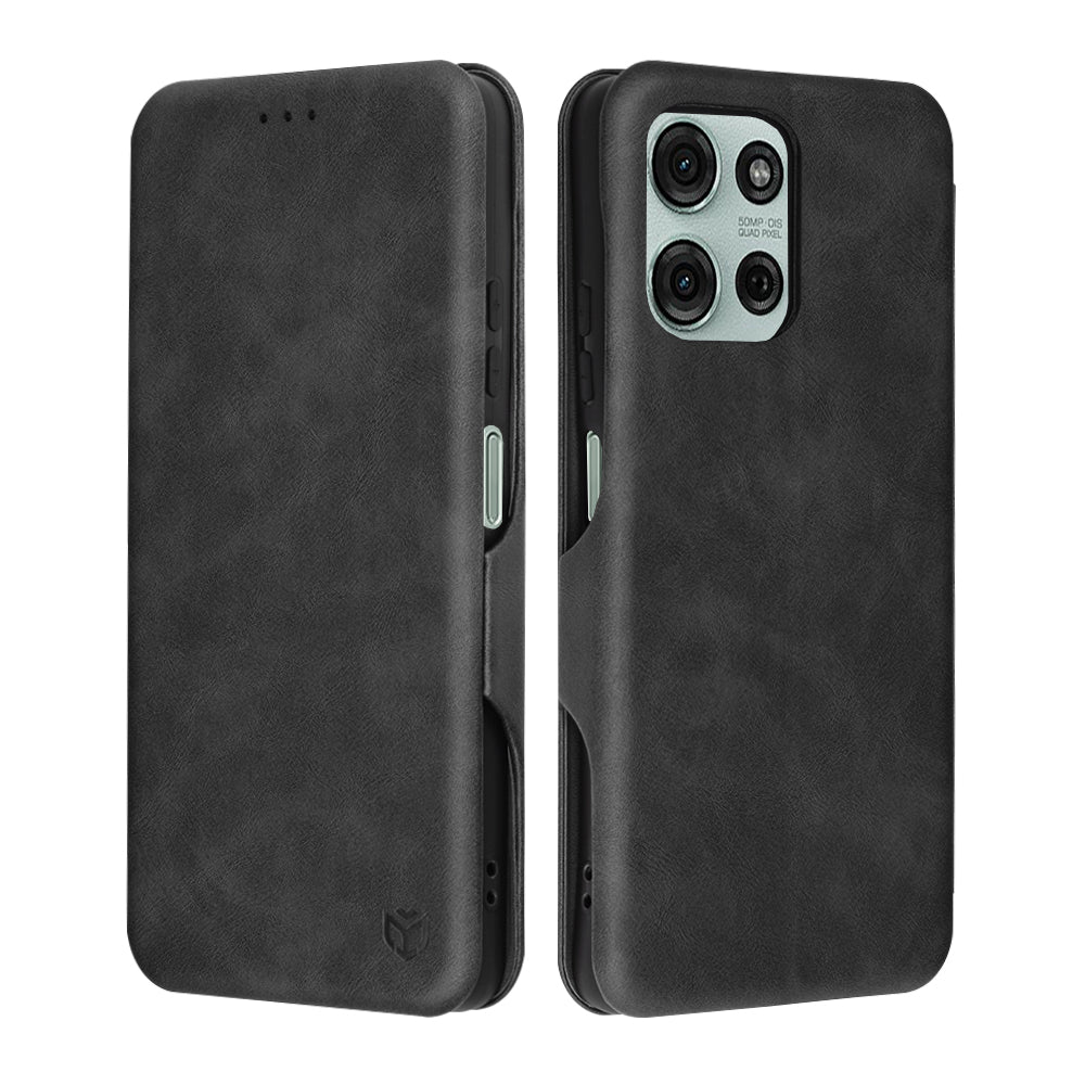 Θήκη για Motorola Moto G75, Techsuit, Safe Wallet Plus, Μαύρο