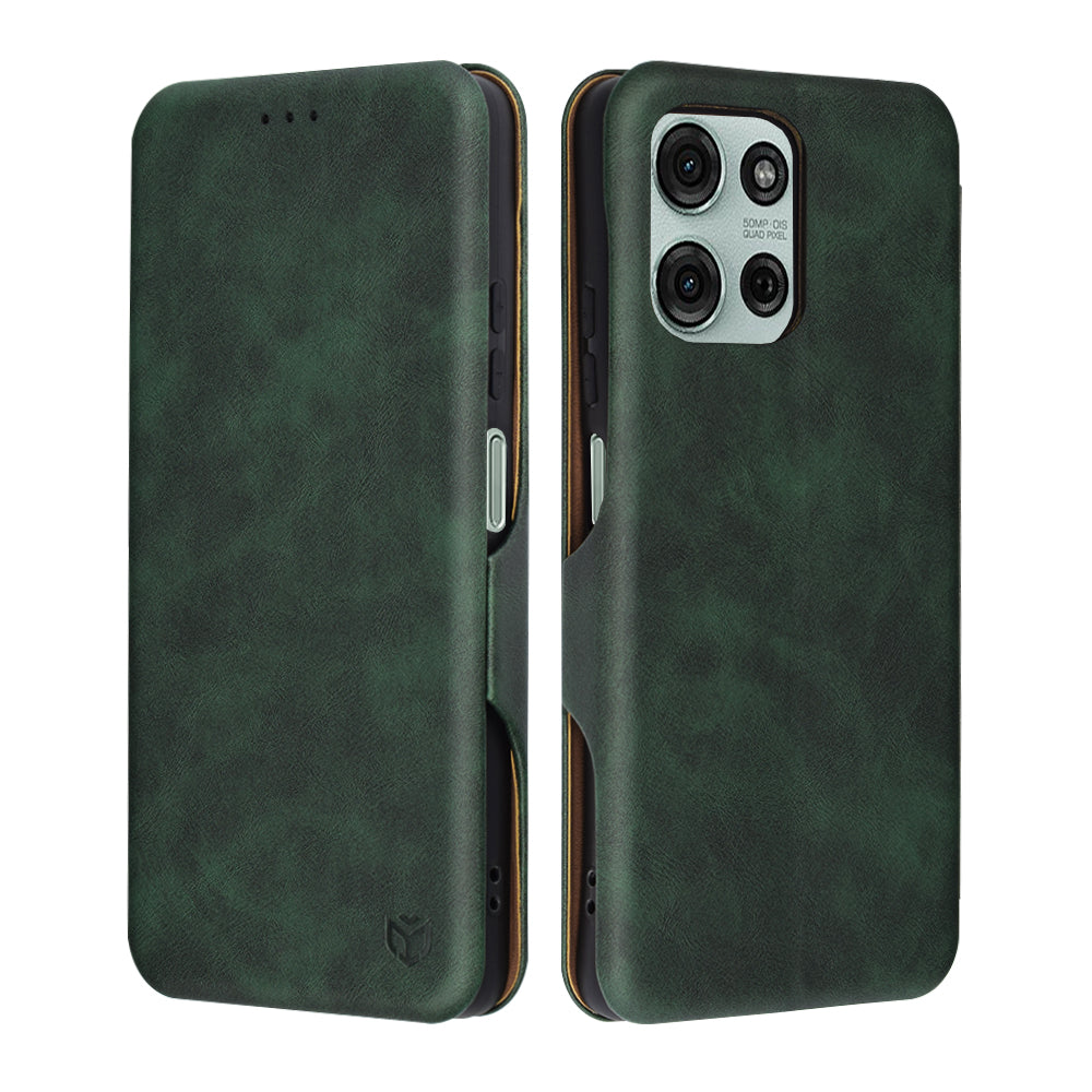 Θήκη για Motorola Moto G75, Techsuit, Safe Wallet Plus, Πράσινο