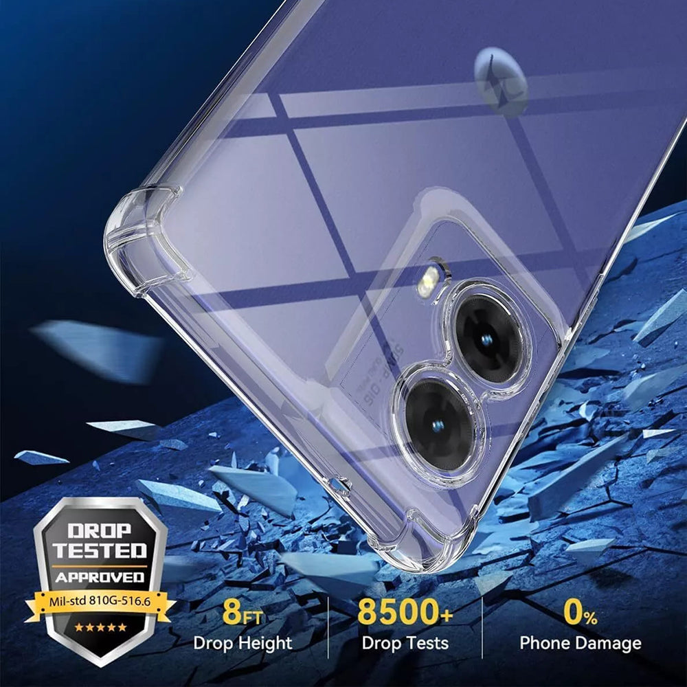 Θήκη για Motorola Moto G85, Techsuit, Ανθεκτική σε Κρούσεις Διαφανής, Διάφανη