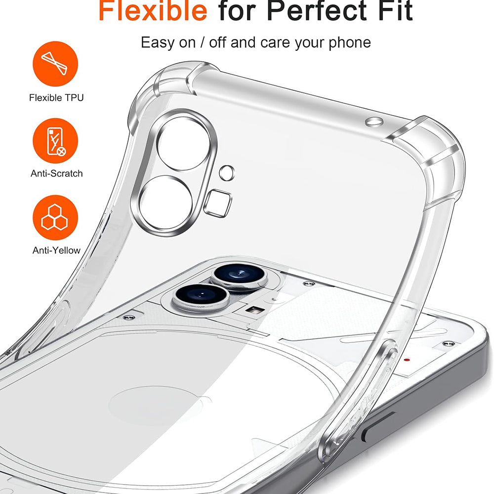 Θήκη για Nothing Phone (1), Techsuit, Ανθεκτική σε Κρούσεις Διαφανής, Διάφανη