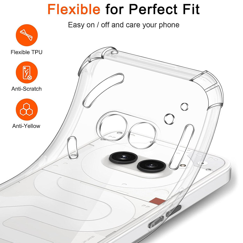 Θήκη για Nothing Phone (3a) Pro, Techsuit, Ανθεκτική σε Κρούσεις Διαφανής, Διάφανη