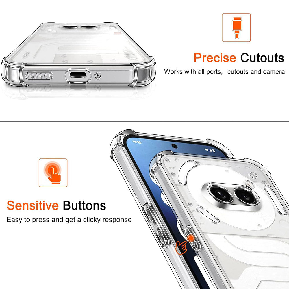 Θήκη για Nothing Phone (4a), Techsuit, Shockproof Clear, Διαφανής