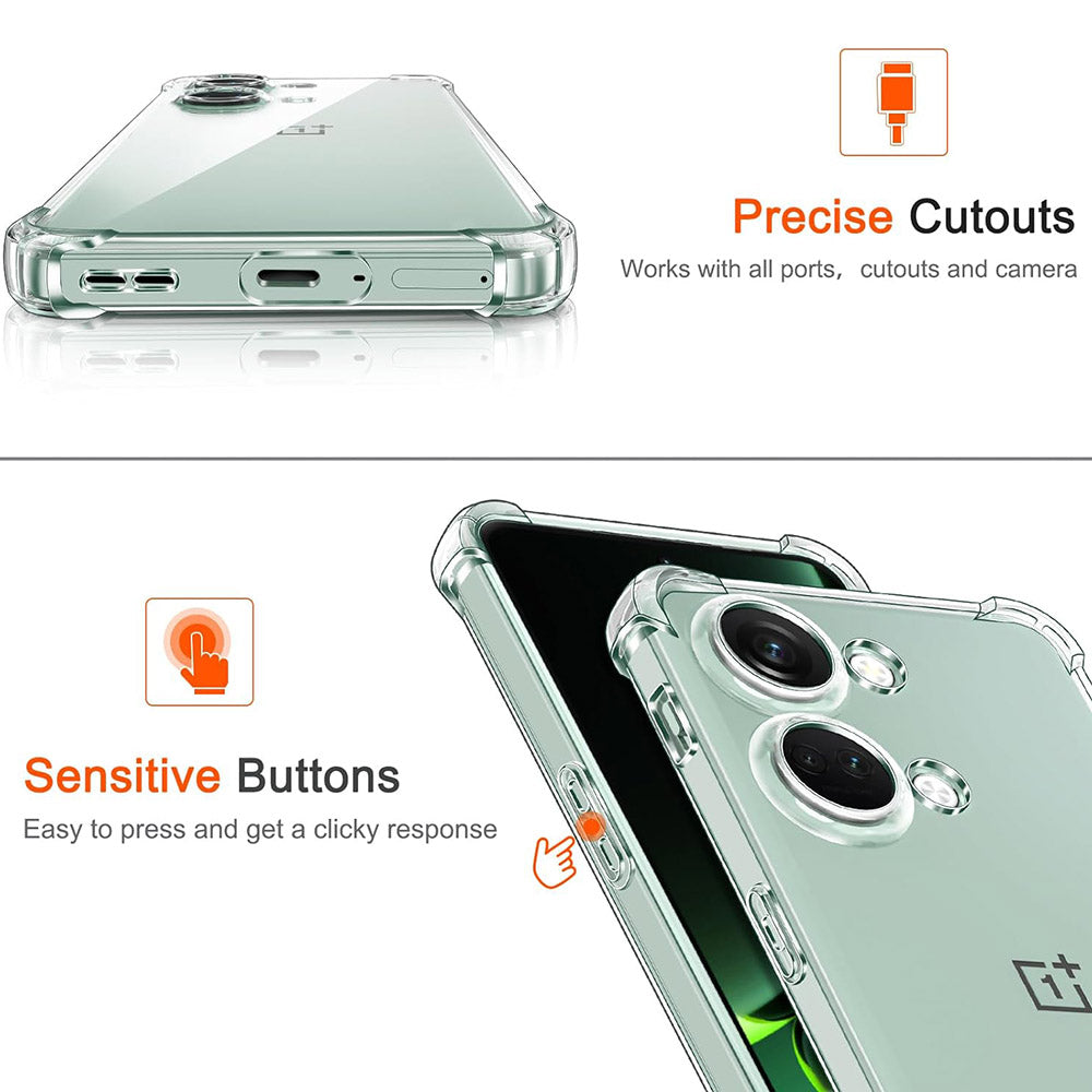 Θήκη για OnePlus Nord 3, Techsuit, Ανθεκτική σε Κρούσεις Διαφανής, Διάφανη