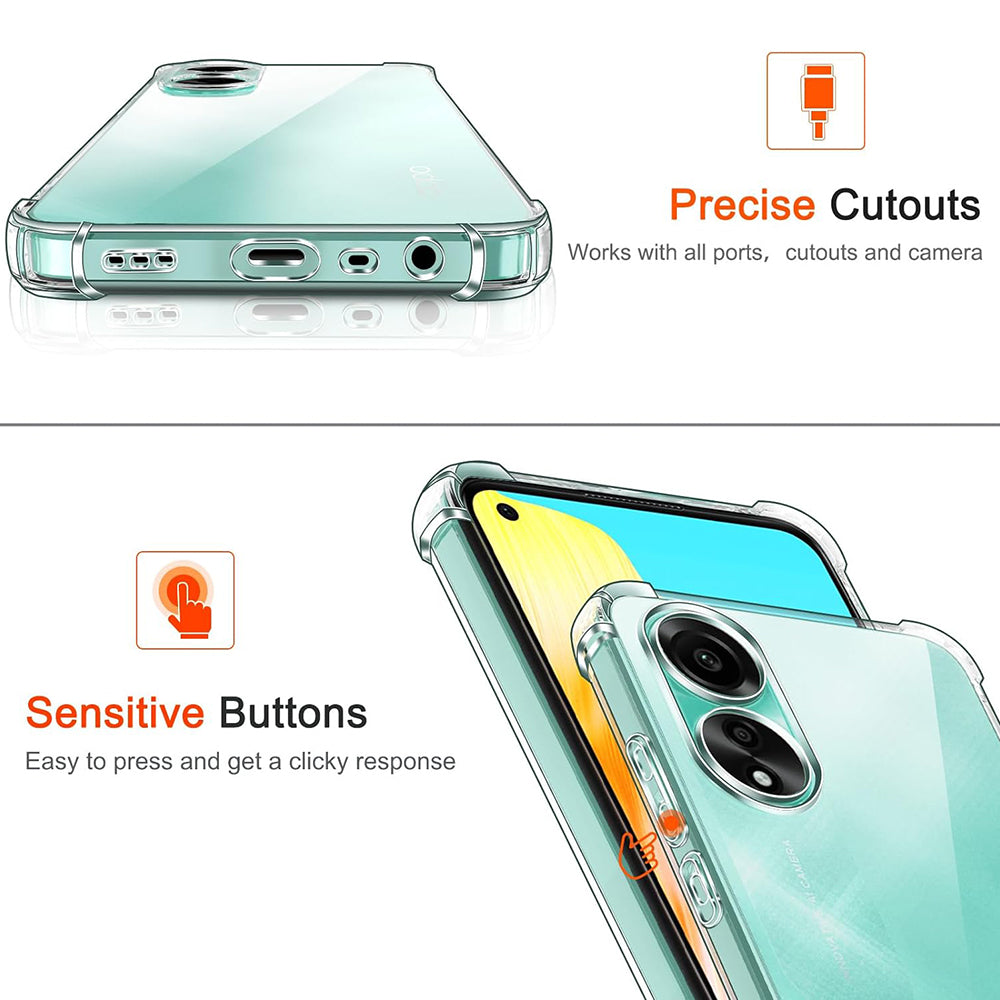 Θήκη για Oppo A18 / A38, Techsuit, Ανθεκτική σε Κρούσεις Διαφανής, Διάφανη