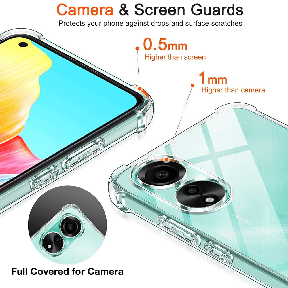 Θήκη για Oppo A18 / A38, Techsuit, Ανθεκτική σε Κρούσεις Διαφανής, Διάφανη