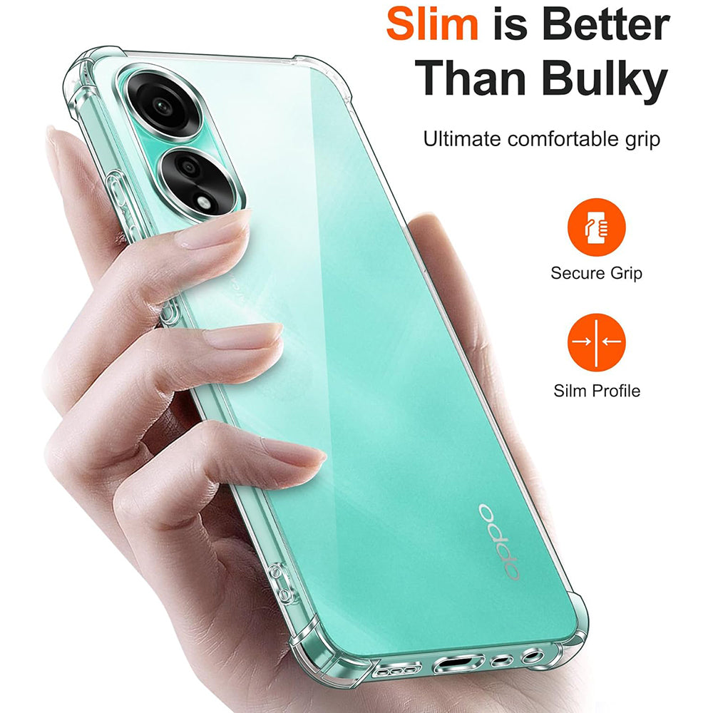 Θήκη για Oppo A58 4G, Techsuit, Ανθεκτική σε Κρούσεις Διαφανής, Διάφανη
