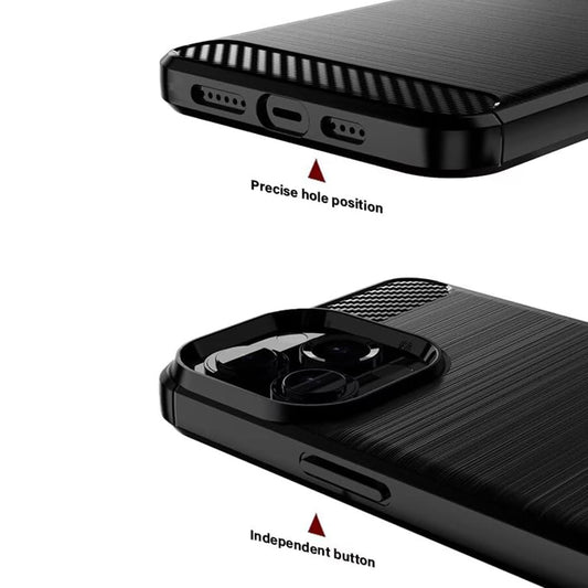Θήκη για Oppo A6 4G, Techsuit, Καρμπόν, Μαύρη
