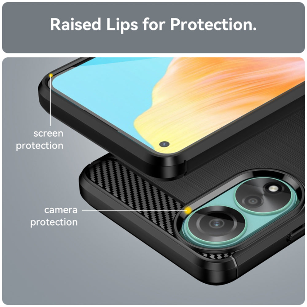 Θήκη για Oppo A78 4G, Techsuit, Carbon, Μαύρο