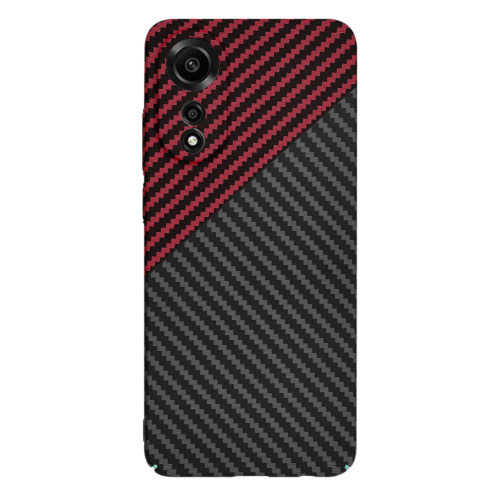 Θήκη για Oppo A78 4G, Techsuit, Carbonite FiberShell, Μαύρο Κόκκινο