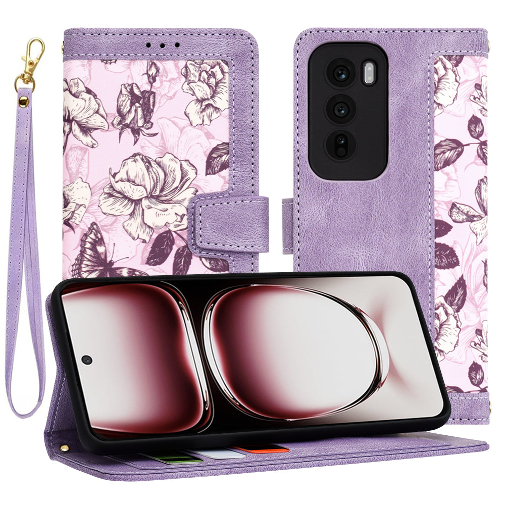 Θήκη για Oppo Reno12 Pro, Techsuit, FlipCraft, Μωβ