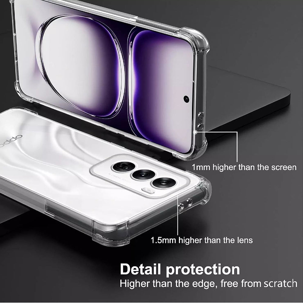 Θήκη για Oppo Reno12 Pro, Techsuit, Ανθεκτική σε Κρούσεις Διαφανής, Διάφανη