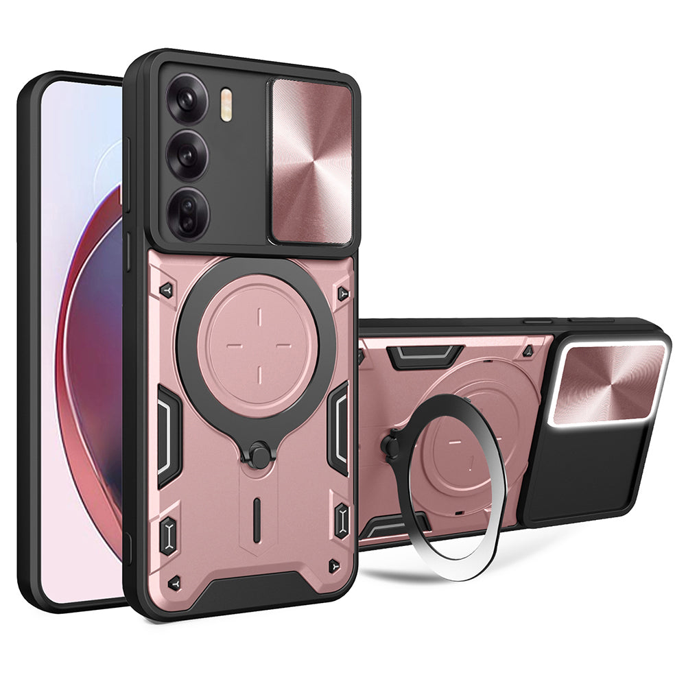 Θήκη για Oppo Reno12, Techsuit, CamGuard Pro, Ροζ Χρυσό