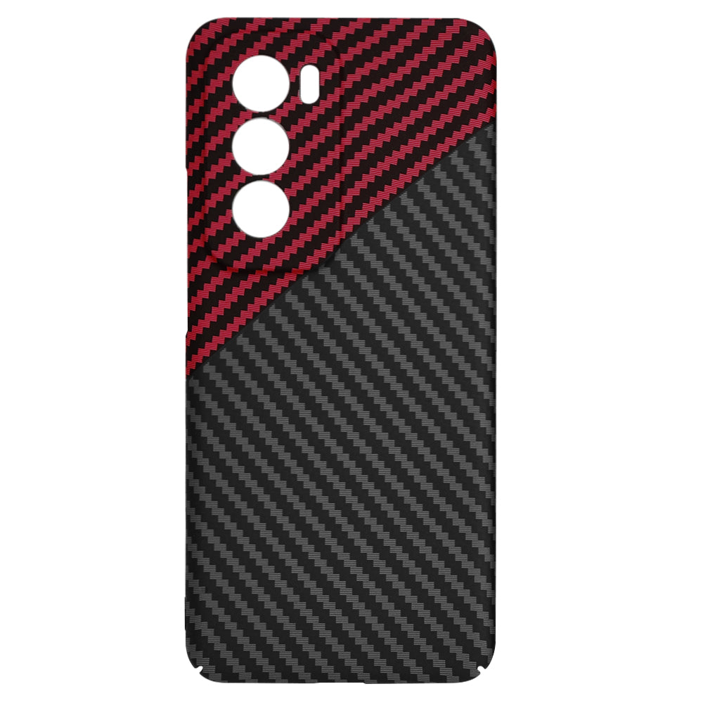 Θήκη για Oppo Reno12, Techsuit, Carbonite FiberShell, Μαύρο Κόκκινο