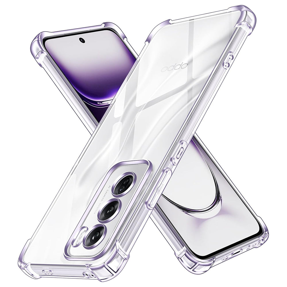 Θήκη για Oppo Reno12, Techsuit, Ανθεκτική σε Κρούσεις Διαφανής, Διάφανη