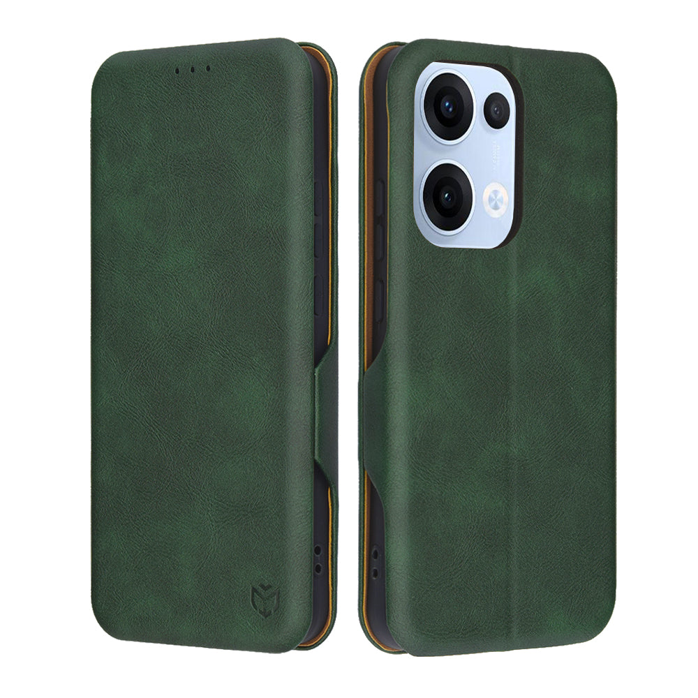 Θήκη για Oppo Reno13, Techsuit, Safe Wallet Plus, Πράσινο