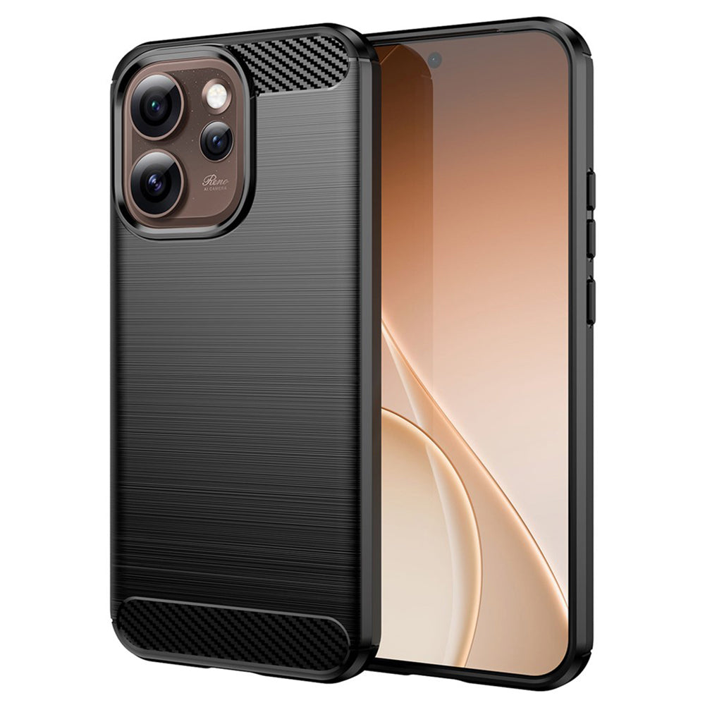 Θήκη για Oppo Reno15 Pro Max, Techsuit, Καρμπόν, Μαύρη